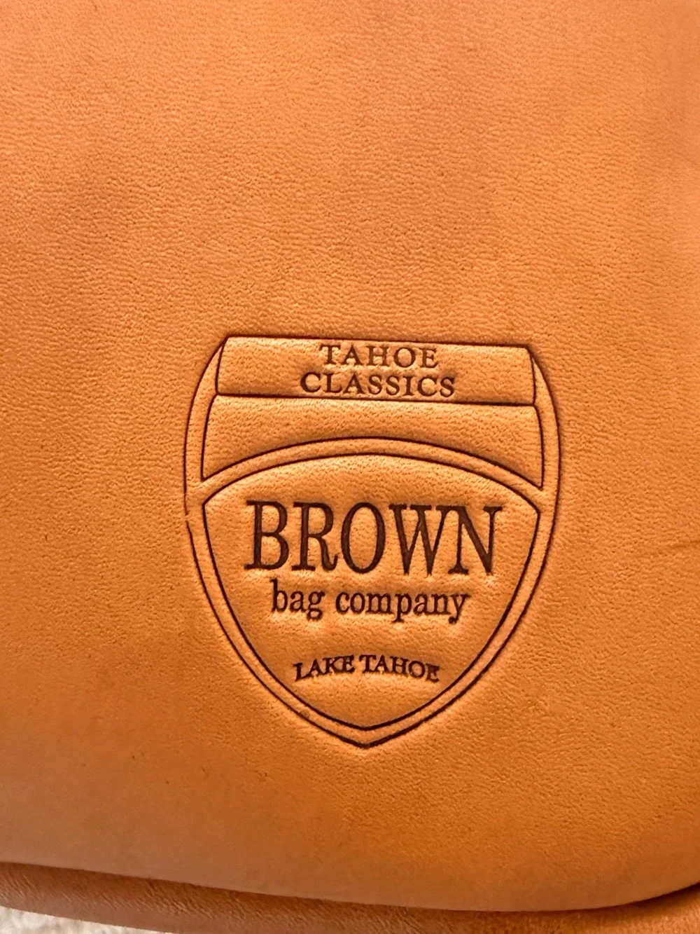 Vintage Tahoe Classics Brown Bag Company Cognac Leather Padded Laptop Bag